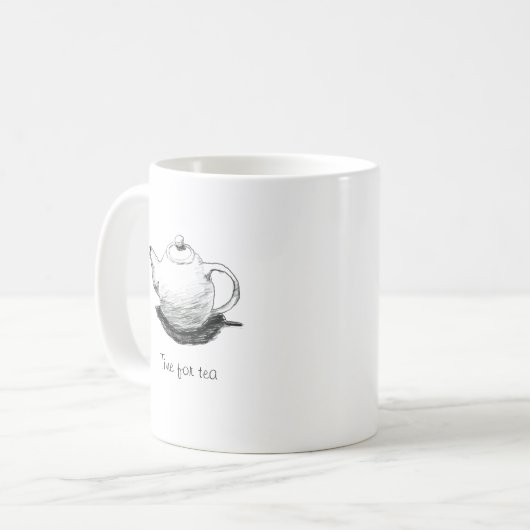 Zeit für Tee-Tasse Kaffeetasse (Vorderseite Links)
