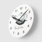 Zeit für Tee-Uhr Runde Wanduhr (Winkel)
