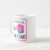 Zeit für Tee und Kuchen! Mit Ihrem Namen Kaffeetasse (Vorderseite Links)