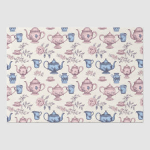 Zeit für Tee Vintage-Muster Seidenpapier