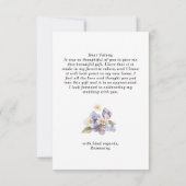 Zeit für Tee Wasserfarbe FLorales Brautparty Dankeskarte (Rückseite)