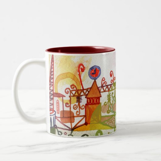 Zeit für Tee Zweifarbige Tasse (Links)