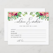 Zeit für Teeberatung und Wünsche Brautparty-Karte (Vorne/Hinten)