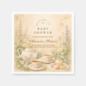 Zeit für Teegarten-Baby-Party Serviette (Vorderseite)