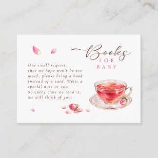 Zeit für Teeglas Teetasse Rosen Bücher für Baby Begleitkarte