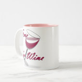 Zeit für Wein-Tasse Zweifarbige Tasse (Vorderseite Links)