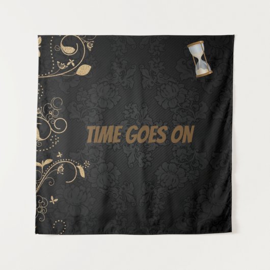 Zeit geht auf Tapestry . Wandteppich (Vorderseite)
