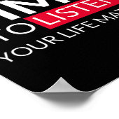 Zeit haben, auf Ihre Lebensprobleme zu hören - Sel Poster (Ecke)