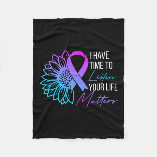 Zeit haben, den Mental Health Suizidgedanken zuzuh Fleecedecke (Vorderseite)