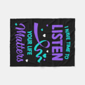 Zeit haben, den Mental Health Suizidgedanken zuzuh Fleecedecke (Vorderseite (Horizontal))