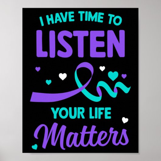 Zeit haben, den Mental Health Suizidgedanken zuzuh Poster (Vorne)