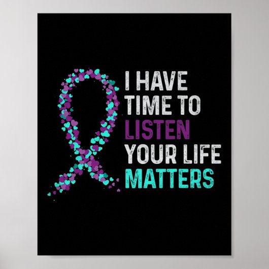 Zeit haben, den Mental Health Suizidgedanken zuzuh Poster (Vorne)