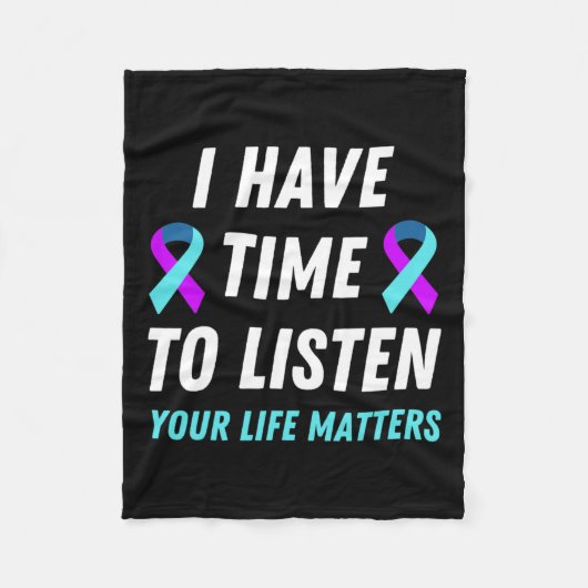 Zeit haben, sich die Bewusstseinsbildung für Suizi Fleecedecke (Vorderseite)