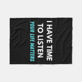 Zeit haben, sich die Bewusstseinsbildung für Suizi Fleecedecke (Vorderseite (Horizontal))