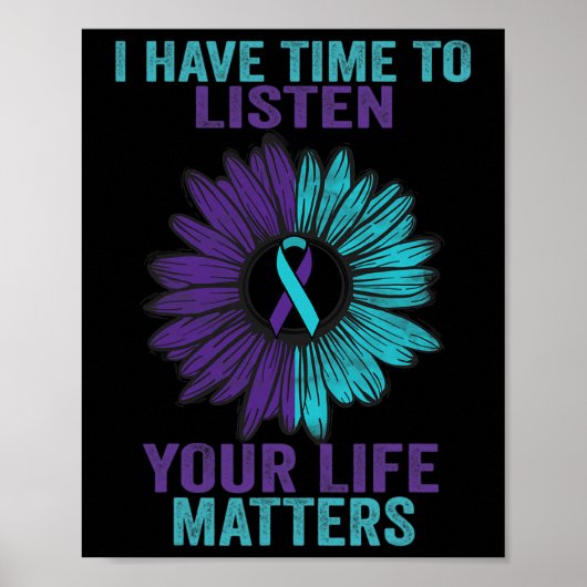 Zeit haben, sich die Bewusstseinsbildung für Suizi Poster (Vorne)