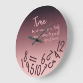 Zeit hat keinen Sinn, dunkle Blüte, Acrylwand Große Wanduhr (Winkel)