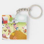 Zeit, - Hof zu zählen Schlüsselanhänger (Rückseite)