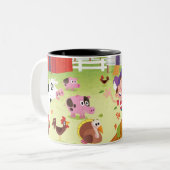 Zeit, - Hof zu zählen Zweifarbige Tasse (Vorderseite Links)