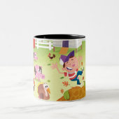 Zeit, - Hof zu zählen Zweifarbige Tasse (Mittel)