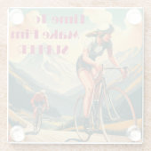 Zeit, ihm das Fahrrad zu nehmen Glasuntersetzer (Rückseite)