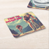 Zeit, ihm das Fahrrad zu nehmen Rechteckiger Pappuntersetzer (angewinkelt)