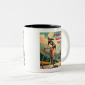 Zeit, ihm das Fahrrad zu nehmen Zweifarbige Tasse (VorderseiteRechts)