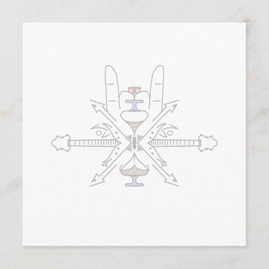 Zeit, in der Metalle angehört werden Menükarte (Vorderseite)