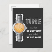 Zeit inspirierende Angebotskarte Ankündigungspostkarte (Vorne/Hinten)