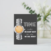 Zeit inspirierende Angebotskarte Ankündigungspostkarte (Stehend Vorderseite)