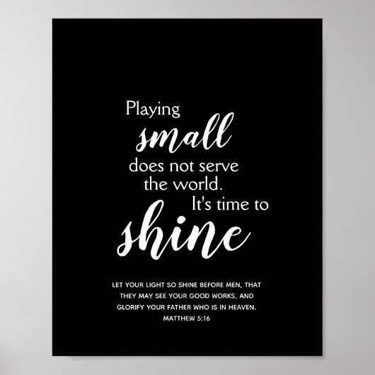 ZEIT, inspirierendes Christliches Zitat zu leuchte Poster (Vorne)