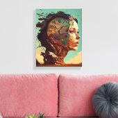 Zeit ist alles in deinem Kopf Leinwanddruck (Insitu (Wohnzimmer))