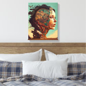 Zeit ist alles in deinem Kopf Leinwanddruck (Insitu (Schlafzimmer))