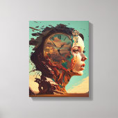 Zeit ist alles in deinem Kopf Leinwanddruck (Vorderseite)