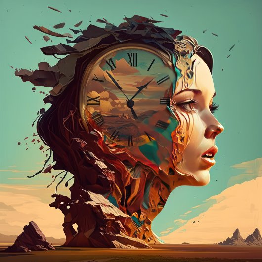 Zeit ist alles in deinem Kopf Leinwanddruck