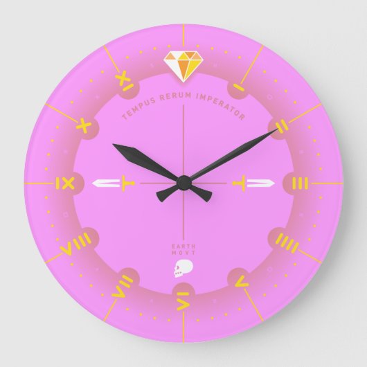 Zeit ist der Herrscher aller Dinge Große Wanduhr (Vorderseite)