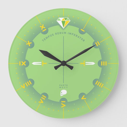 Zeit ist der Herrscher aller Dinge Große Wanduhr (Vorderseite)