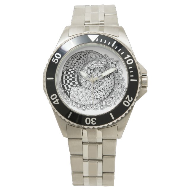 Zeit ist eine bewegliche Drehung Armbanduhr (Vorderseite)