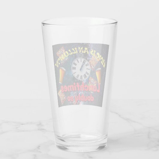 Zeit ist eine Illusion Glas (Rückseite)