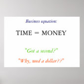 "Zeit ist Geld" Poster (Vorne)