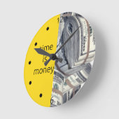 Zeit ist Geld Runde Wanduhr (Winkel)