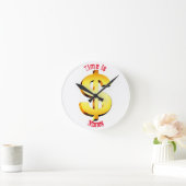 Zeit ist Geld! Runde Wanduhr (Zuhause)