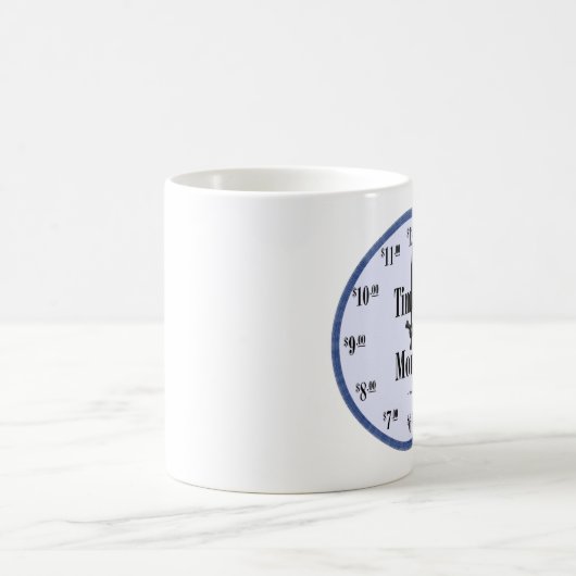 Zeit ist Geld - Tasse Blue Clock Face (Mittel)
