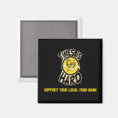 Zeit ist harte Werbung Magnet (Vorderseite/Rückseite)