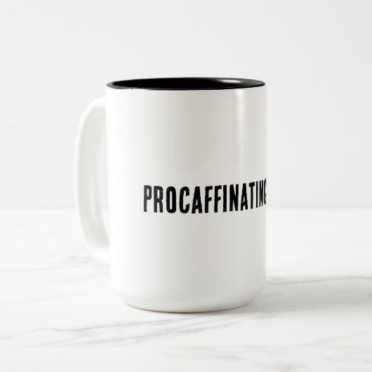 Zeit ist Kaffee Zweifarbige Tasse (Vorderseite Links)