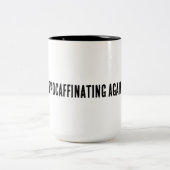 Zeit ist Kaffee Zweifarbige Tasse (Mittel)