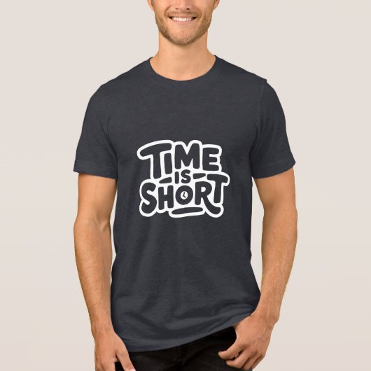 Zeit ist Kurz Tri-Blend Shirt (Vorderseite)