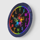 Zeit ist nicht wirklich psychedelische Uhr/Sternen Große Wanduhr (Winkel)