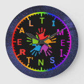 Zeit ist nicht wirklich psychedelische Uhr/Sternen Große Wanduhr (Vorderseite)