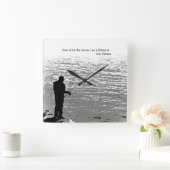 Zeit ist nur der Strom Quadratische Wanduhr (Zuhause)