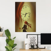 Zeit ist wertvoll | AI Art Poster (Heimbüro)